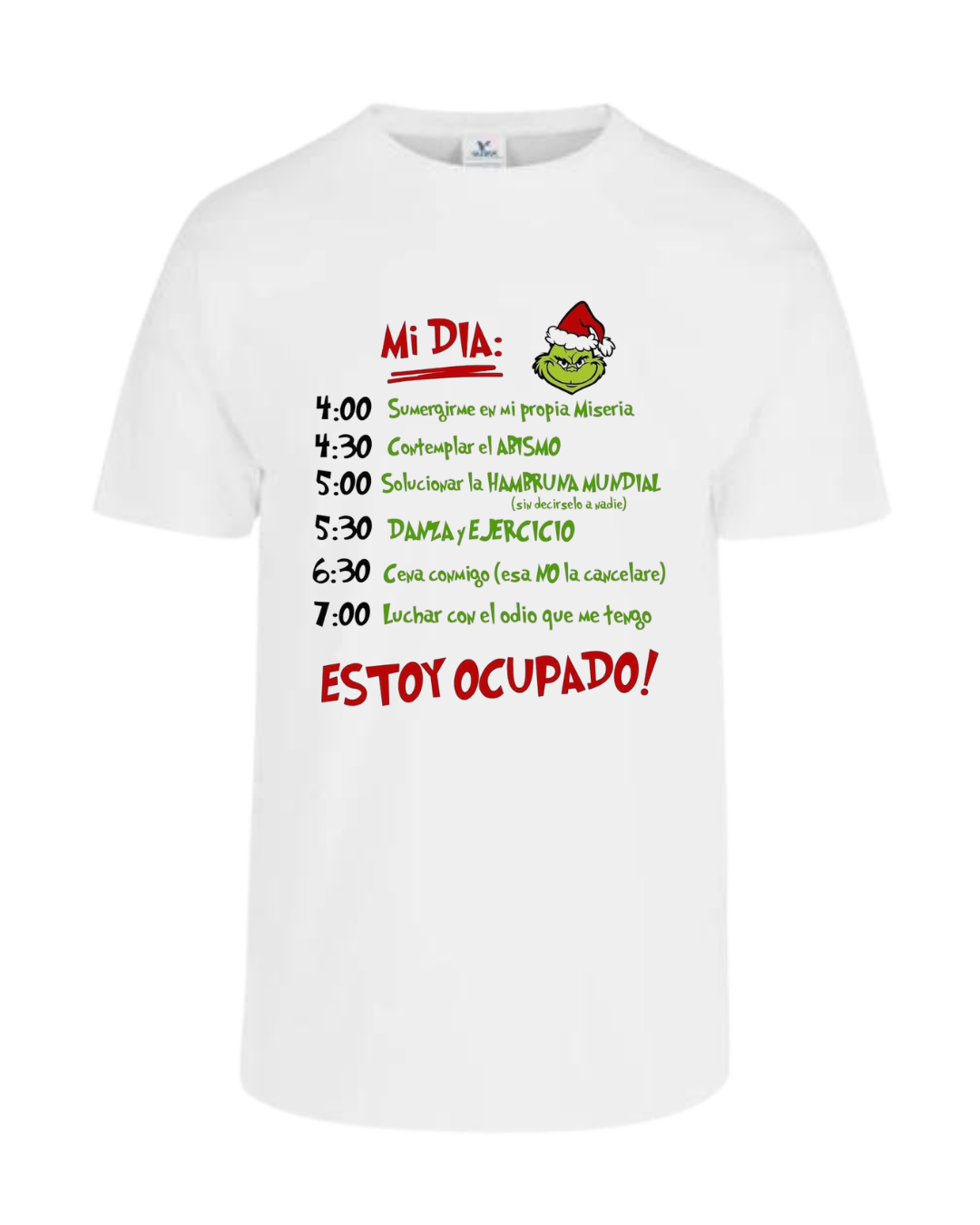 Camiseta Grinch rutina