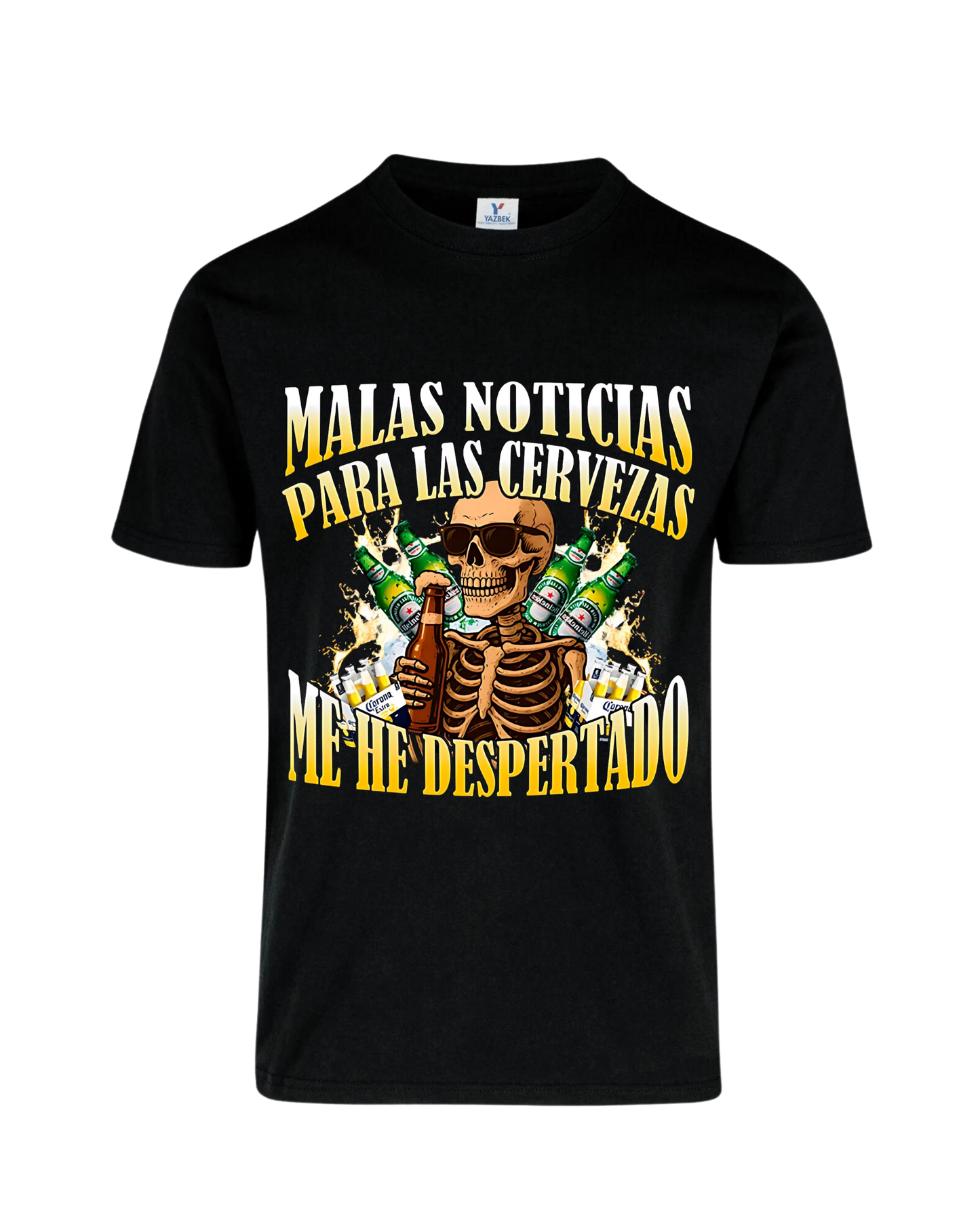 Camiseta Malas noticias para las cervezas me he despertado