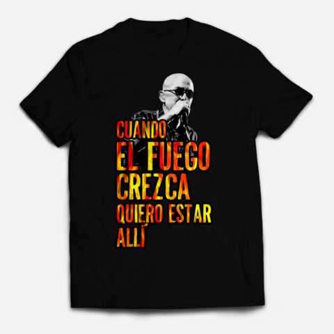 Camiseta Indio Solari cuando el fuego crezca quiero estar allí