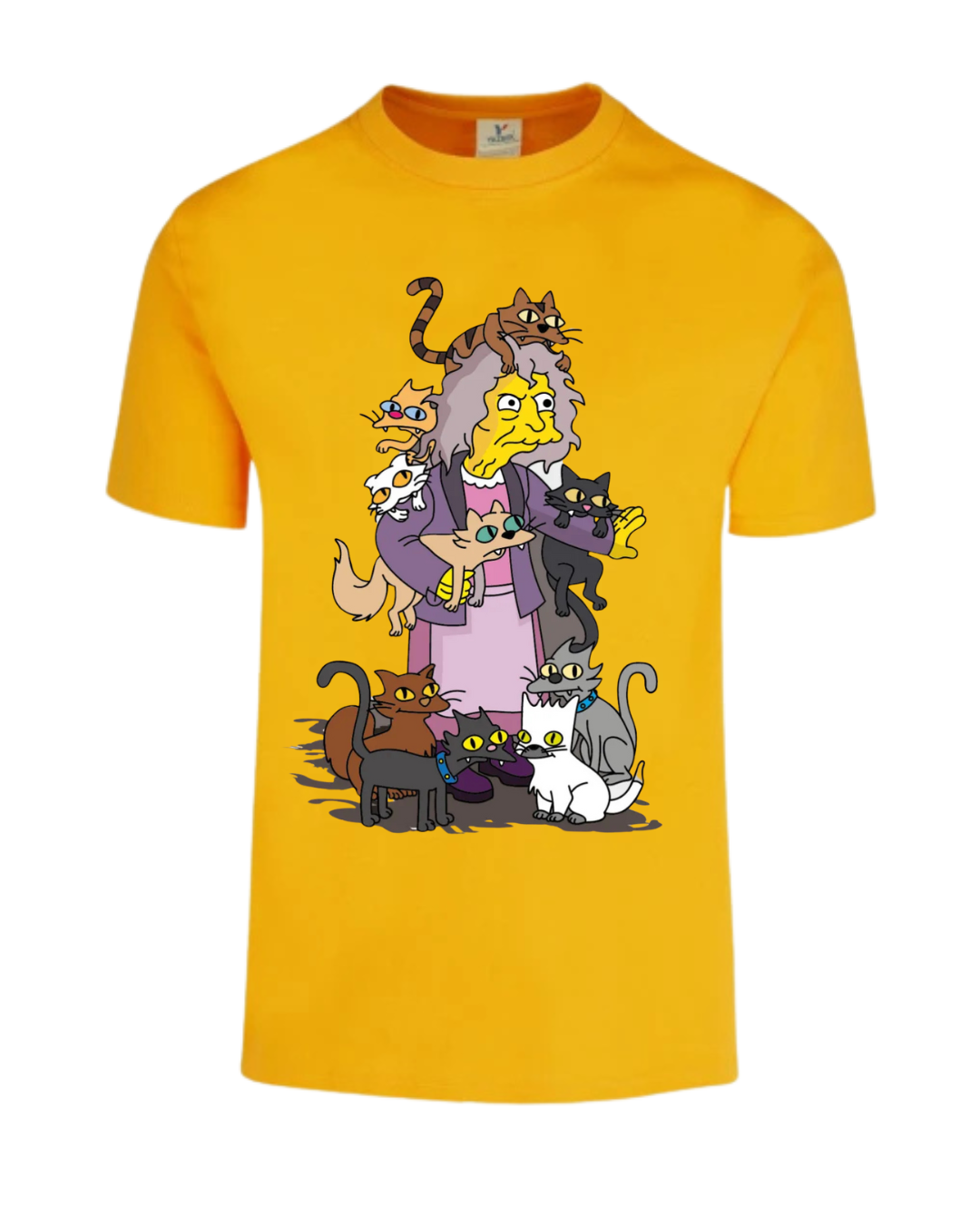 Camiseta Señora de los gatos Los Simpson