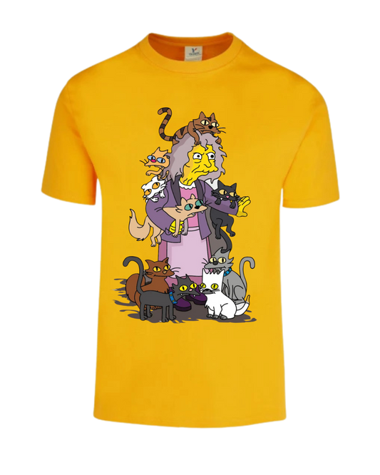 Camiseta Señora de los gatos Los Simpson