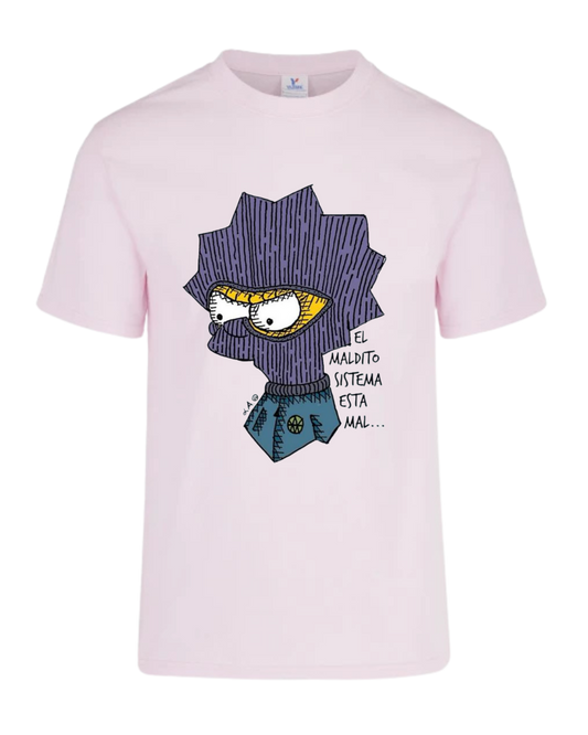 Camiseta Lisa El maldito sistema está mal