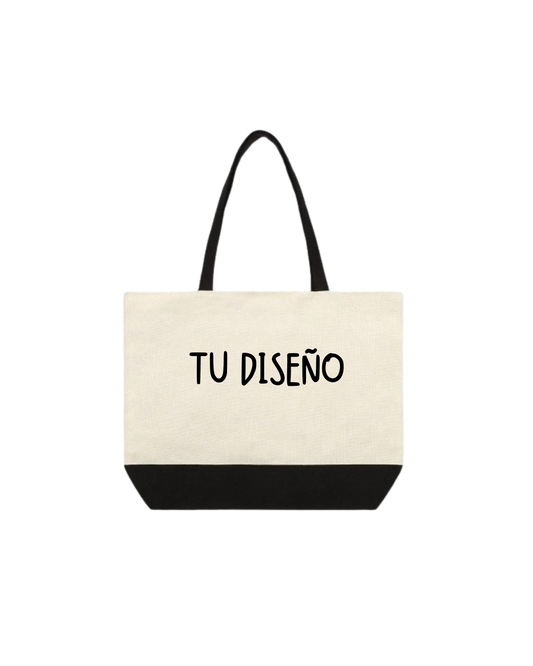 Bolsa personalizada color Negro y Natural.